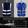 thumbnail image 2 of Reflective Vest Class 2 Safety Vests ANSI with 5 Pockets Zipper High Visibility Construction Uniform, 2 of 4