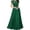 Green, variant on Formal Evening Gown, Lace Short Sleeves Maxi Dress, Sophisticated Dress for Wedding Guest, Prom & Black Tie Event Green L