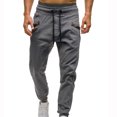 thumbnail image 4 of Hombres Casual Moda Sólido Camuflaje Elástico Panel Tie Pantalones Lounge Pantalones Pompotops  oipoqjl41628, 4 of 6