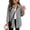 04# Gray, variant on Womens Waffle Knit Shacket Button Down Long Sleeve Tops with Pocket|Collared Shirts for Women,Business Casual,Lightweight Breathable Soft Waffle Fabric,Trendy Layer for Early Autumn Gray S