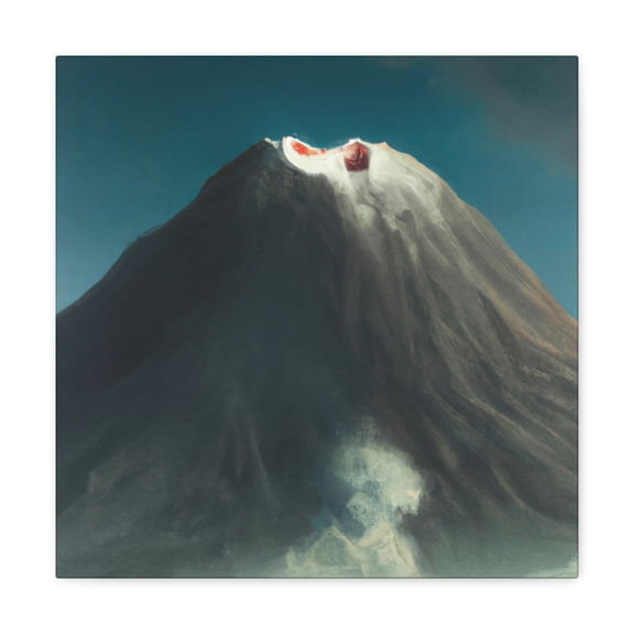 Volcano in Hyperrealism - Canvas