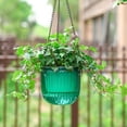 thumbnail image 3 of Trianu 3 Pcs Self Watering Hanging Planter 4.5inch Indoor Plant Hanging Pots Drainage Holes, Outdoor Small Hanging Planters Flower Pot Basket, Plant Hanger Home Decor, Gardening (Green), 3 of 9