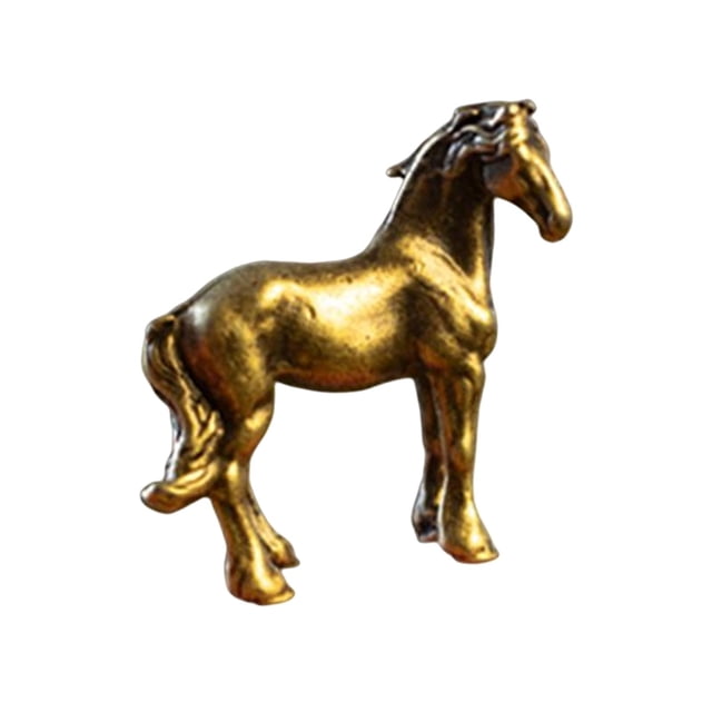 Estatua de caballo en miniatura, regalo elegante, figuritas multiusos para paisaje, pabellón, escena de vida, bonsái, festivales, accesorios DIY caballo de pie Macarena Estatua de forma de Buda