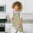 thumbnail image 4 of Yellow Leopard Print Pattern Kids Aprons for Girls and Boys,Adjustable Neck Strap Toddler Aprons for Kids Cooking Baking, 4 of 6
