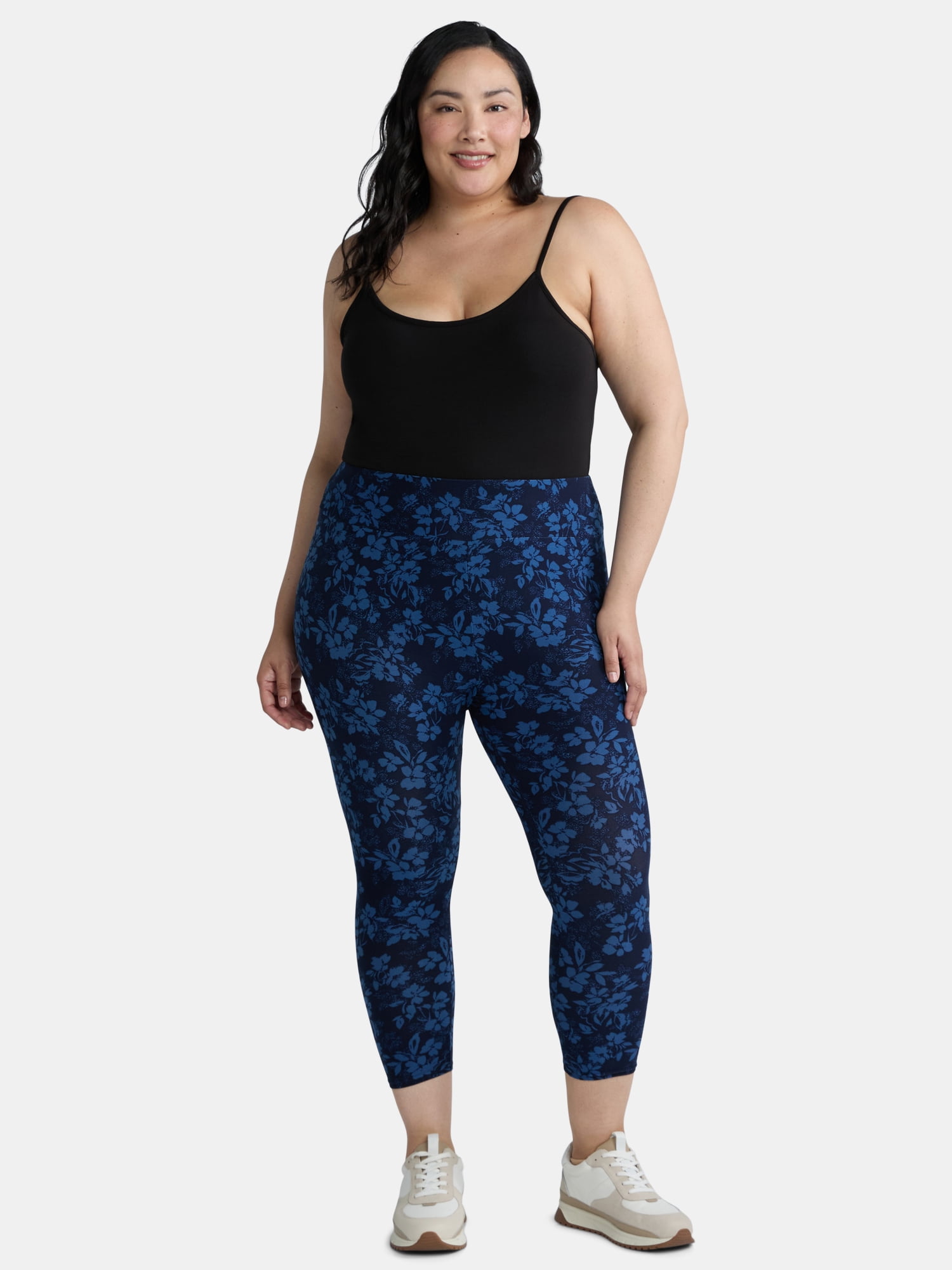 Terra & Sky's Women's Plus Capri Leggings, 2-Pack