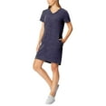 thumbnail image 2 of 32 Degrees  Ladies High low hem line 2side hand pockets Vneck Short Sleeve Dress S/Skipper SD, 2 of 4