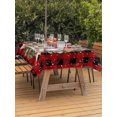 thumbnail image 2 of Outdoor Tablecloth with Umbrella Hole and Zipper, Red Black Christmas Rectangle Table Cloth 52x70 Inch Waterproof Tablecloth, Xmas Winter Gnomes Buffalo Plaid Picnic Table Cover for Patio Camping, 2 of 7
