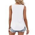 thumbnail image 4 of Summer Tank Tops for Women 2026 Trendy Crewneck Keyhole Sleeveless Shirts Dressy Beach Vacation Casual Tshirts, 4 of 6