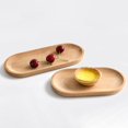 thumbnail image 3 of FeiraDeVaidade Mini Serving Tray for Jewellery Key  Oval Wood Dessert Cup Tray  Small Cheese Plate  Tableware Decorative Tray, 3 of 6