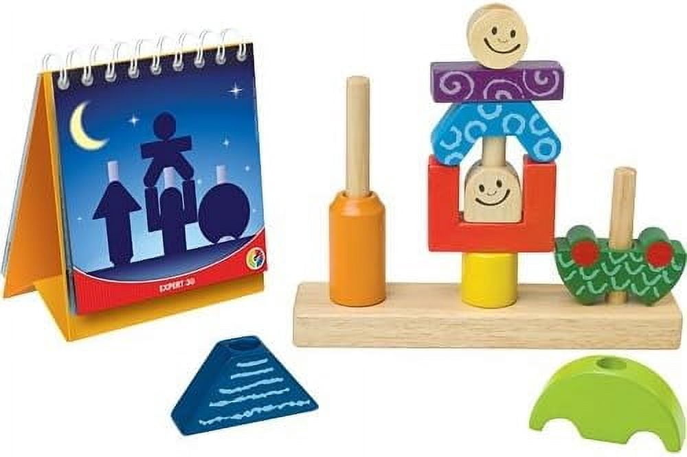 SmartGames Day & Night Wooden Cognitive Skill-Building Puzzle Game Featuring 48 Playful Challenges for Ages 2+