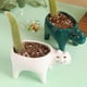 thumbnail image 5 of Ounissouiy Cerámica llamativa y creativa: soporte de cerámica en forma de pata hecho de artesanía exquisita, creatividad de bajo mantenimiento Jardín y Patio Blanco, 5 of 6