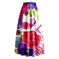 thumbnail image 5 of Summer Maxi Skirts for Women 2026 Elegant Floral Maxi Skirt with Pockets Swing Pleated Party Skirts for Women, 5 of 5