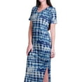 thumbnail image 5 of Moomaya Long Bodycon Maxi Dress For Womens Short&nbsp;Sleeve V neck Printed Jersey T-shirt Dress, 5 of 6
