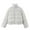 White, variant on Fanxing Corduroy Puffer Jacket for Women Lightweight Quilted Bomber Jacket Outwear Solid Color Casual Button Down Down Coat