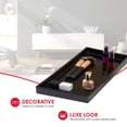 thumbnail image 3 of Home Basics Vanity Tray for Makeup, Jewelry, Perfume, Cosmetics Storage, Bathroom Organizer Horizontal, Crocodile Black, 3 of 7