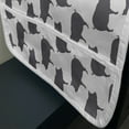 thumbnail image 3 of Pig Microwave Oven Cover, Continuous Pig Animal Silhouette Pattern Domestic Mammal Husbandry Concept, Water Resistant Organizer with Pockets Kitchen, 36" x 12", Charcoal Grey and White, by Ambesonne, 3 of 4