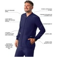 thumbnail image 3 of Adar Addition Scrubs for Men - Zippered Bomber Scrub Jacket - A6206 - Navy - L, 3 of 8