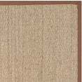 thumbnail image 3 of Safavieh Natural Fiber Collection NF115B Border Herringbone Seagrass Area Rug, 6' x 6' Square, Brown, 3 of 5