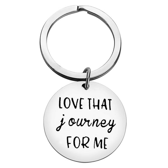Love That Journey for Me Keychain Best Friend Gifts Couple Keyring Inspirational Gifts for Women Men Birthday Christmas Valentines Keyring for Friendship Boyfriend Girlfriend Anniversary Wedding Gift