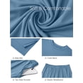 thumbnail image 5 of MINTREUS Lounge Sets for Women Knit Short Sleeve Tops and Long Pants Soft Comfy Pajamas Set Oversized 2 Piece Outfits S-4X, 5 of 8