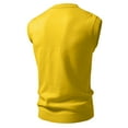 thumbnail image 3 of Men's Sleeveless Sweater Vest V-Neck Casual Cable Knit Button Down Cardigan Vest Yellow 2XL, 3 of 3