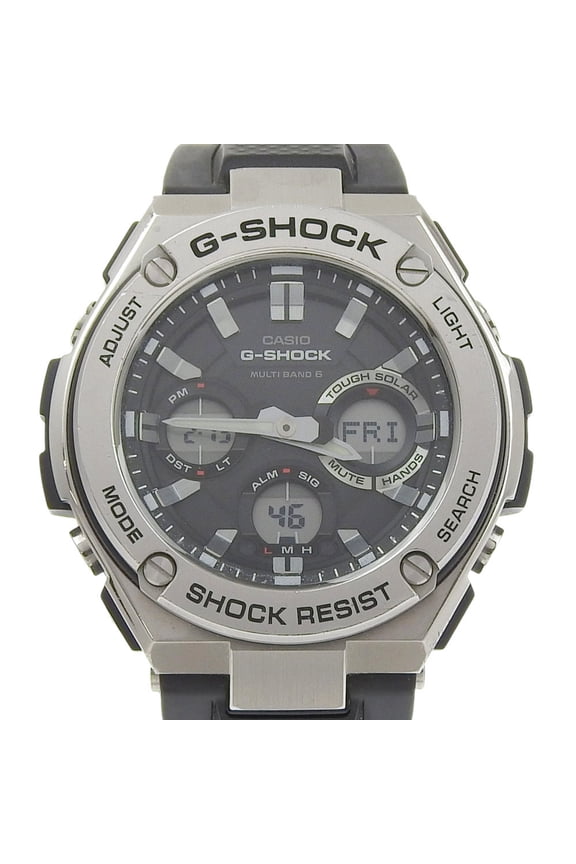 Pre-Owned Casio G-SHOCK GST-W110 Watch, Stainless Steel x Rubber, Solar Powered,...