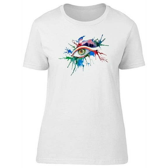Eye With The Symbol Of Bitcoin T-Shirt Women -Image by Shutterstock, Female Small