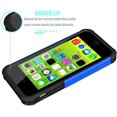 thumbnail image 3 of IBAOLE iPhone 5C Case, [Tmajor Series] [Turquoise/Grey] Shock Absorbing Hybrid Impact Defender Rugged Slim Case Cover Shell for IBAOLE iPhone 5C Hard Plastic Outer + Rubber Silicone InnerBlue/Black, 3 of 7