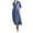 Blue, variant on Plus Size Maxi Dress for Women Casual Long Sleeve Lapel Denim Dress with Pockets Loose Jean Look like Fashion Dress