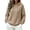 Khaki, variant on Women's Chunky Knit Sweater, Drop Shoulder Pullover Hoodie for Women, Textured Long Sleeve Hooded Sweatshirt, Loose Fit Chunky Knit Pullover for Women, Casual Fall Winter Fashion Sweater White