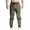 Army Green, variant on Men's Cargo Pants, Elastic Ankle Multi Pocket Workout Pants - Quick Dry Loose Fit Hiking Pants with Adjustable Belt, 6 Functional Pockets for Outdoor Travel Camping and Casual Wear
