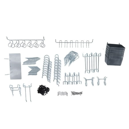 

140Pcs Pegboard Hooks Assortment with Bins Peg Locks Wall Hanging for Tools Organizing