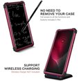 thumbnail image 4 of Note 20 Ultra Case, 3 in 1 Heavy Duty Hybrid Hard PC Soft Silicone Bumper Shockproof Anti Slip Protective Case for Samsung Galaxy Note20 Plus/Ultra 6.9 Inch 2020, Wine Red, 4 of 8