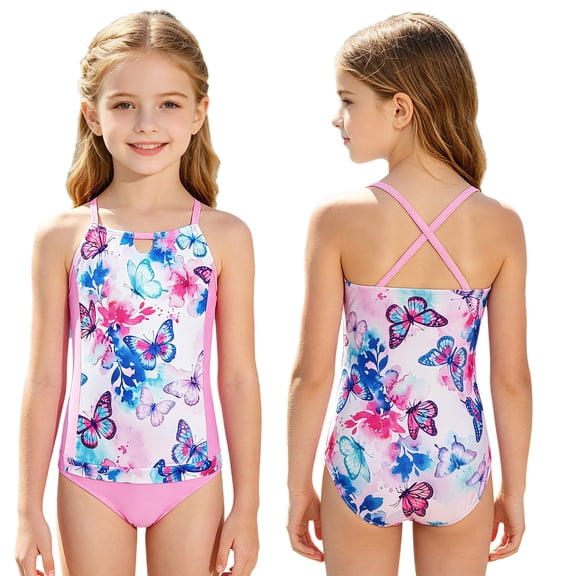 iiniim Girls Adaptive Swimsuit Incontinence Swimwear Bathing Suit for Swimming Pool Party Swim Class Pink A 6
