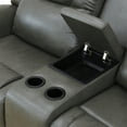 thumbnail image 5 of Aukfa 78" Double Recliner Chair Loveseat RV Sofa w/ Cupholder & Console, Home Theater Seating, Leather, Gray, 5 of 10