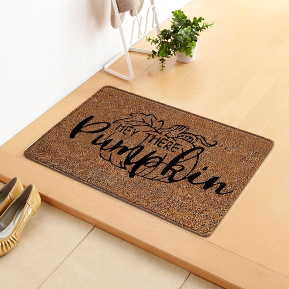 SDJMa Fall Door Mat Outdoor Welcome Mat for Front Door, Entryway Halloween Doormat with Non-Slip PVC Backing, Coir Door mats Rug Fall Decorations for Home Entryway Indoor (24" x 16")