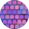 thumbnail image 1 of Ahgly Company Machine Washable Indoor Round Transitional Purple Area Rugs, 8' Round, 1 of 7