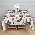 thumbnail image 3 of Halloween Ghosts Pumpkins and Witch Hats Square Tablecloth,Waterproof Square Table Cover,Wipeable Spillproof Washable Table Cover for Home Kitchen Party Decor 52"x52"(132x132cm), 3 of 6