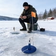 thumbnail image 3 of Ice Tip Up With Orange Pole Tip Up Indicators Ice Tip Up Winter Rod Marker For Winter Tackle Things for Men Tip up Rig Ice Ice Sled for Ice Terminal Tackle Storage Pocket Fisherman Clam 560 Large Ice, 3 of 3