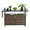 light brown, variant on Outdoor Wicker Bar Cart, Portable Mobile Bar Table with Large Capacity Storage Cabinets ,Glass Countertop, Kitchen Island Cart,  for Gardens, Pools, Patios, Outdoors, Black.