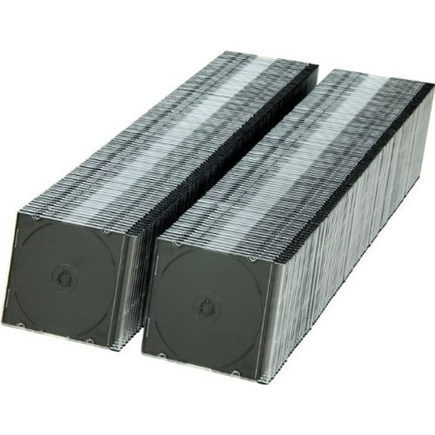 Maxtek Ultra Thin 5.2mm Slim Clear CD Jewel Case with Built In Black