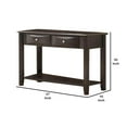 thumbnail image 5 of Wooden Console Table with 2 Spacious Drawers, Brown, 5 of 5