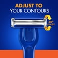 thumbnail image 6 of Gillette Sensor3 Refillable Razor for Men, 1 Shaving Razor Handle & 4 Blade Refills, Blue, 6 of 10