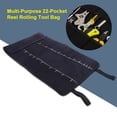 thumbnail image 4 of Multi-Purpose 22-Pocket Reel Rolling Tool Bag Plier Screwdriver Spanner Carry Case Pouch Bag (Blue), 4 of 6