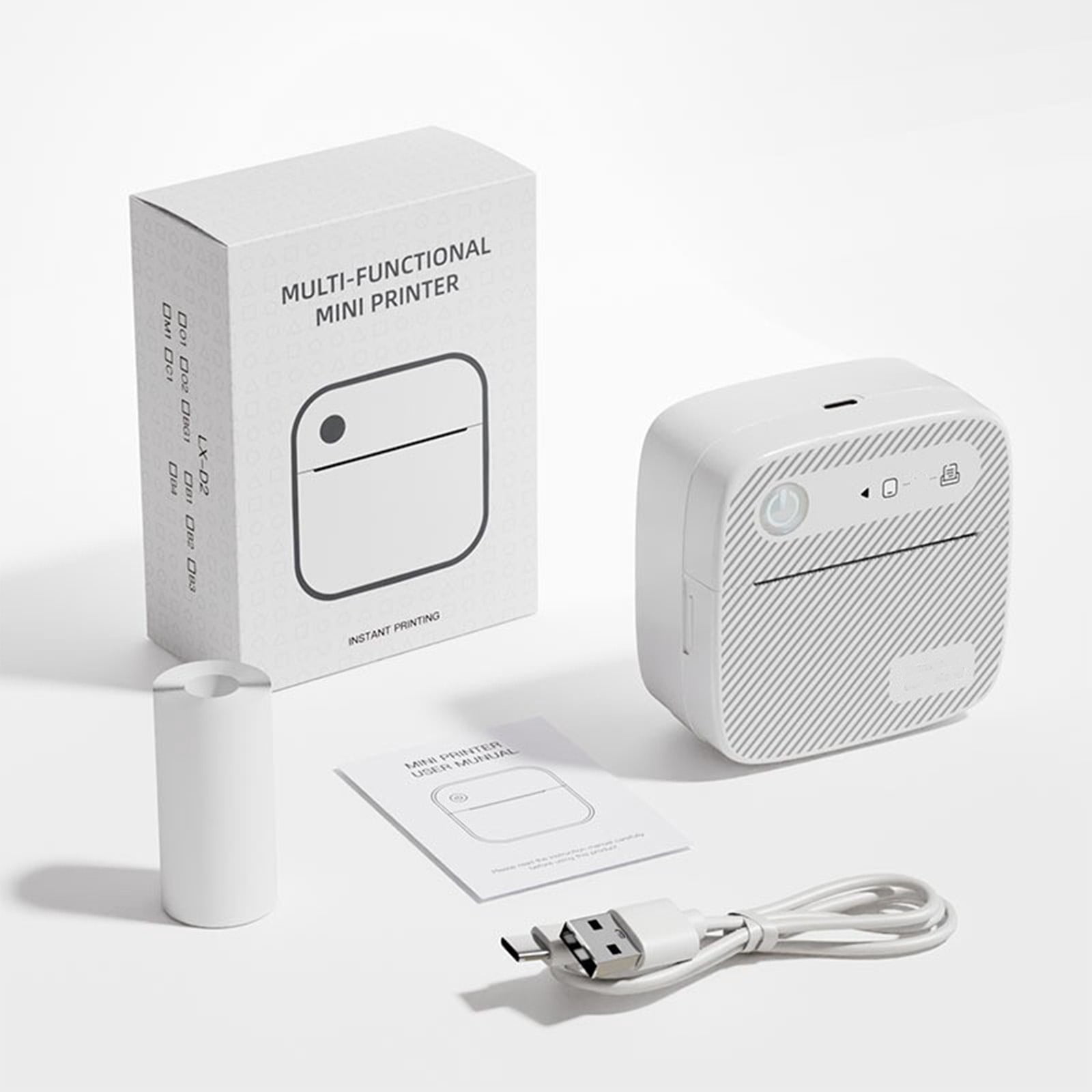 Mini Sticker Printer, Portable Label Maker Machine, Multifuncion APP Funny Print, DIY Creations Bluetooth Printers for Home Use, Used for Study Notes,Lists,Pictures