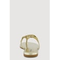 thumbnail image 3 of Women's Faux Leather Cut Out Pendant Thong Sandals, 3 of 3