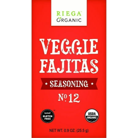 (2 Pack) Riega Organic Vegetarian Fajita Seasoning Mix, 0.9