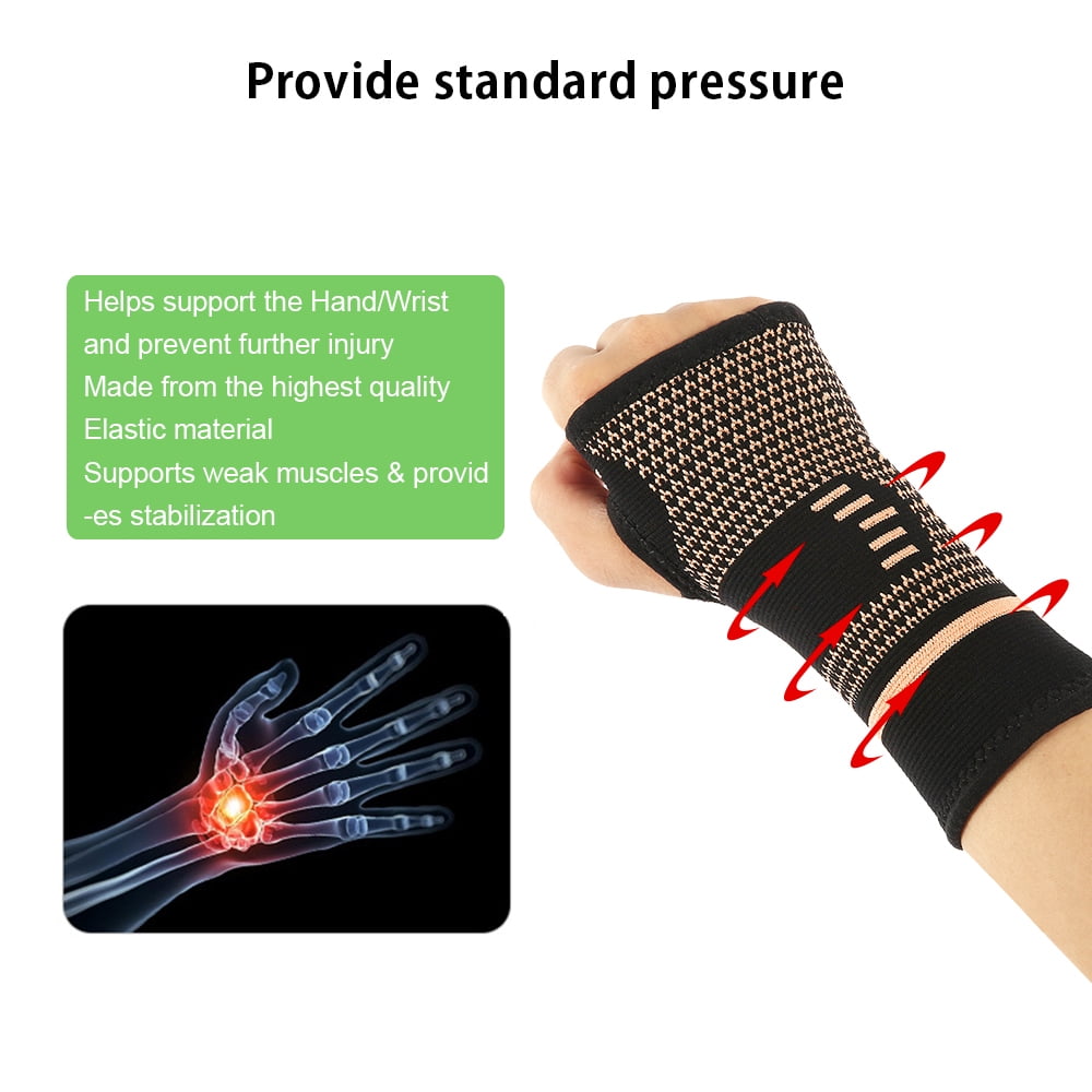 Copper Infused Wrist Brace Support Sleeve Fit Durable Hand Brace