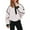 White, variant on PUWEI Women's Fleece Sherpa Pullover Oversized Half-Zip Sweatshirt Warm Fuzzy Sweater with Pockets
