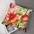 thumbnail image 7 of BANET Elegant Red Floral Pillowcase, Decorative for Home Decor  24x24in, 7 of 7